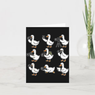 Funny Goose Photographer Photography Camera Photo  Card