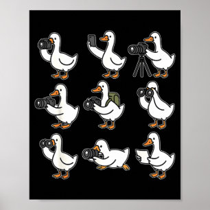 Funny Goose Photographer Photography Camera Photo  Poster