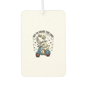 Funny Goose Scooter Love Vintage Shirt Design_1 Car Air Freshener