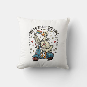 Funny Goose Scooter Love Vintage Shirt Design_1 Cushion