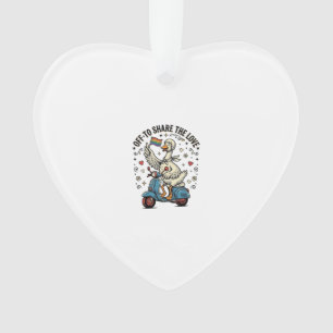 Funny Goose Scooter Love Vintage Shirt Design_1 Ornament