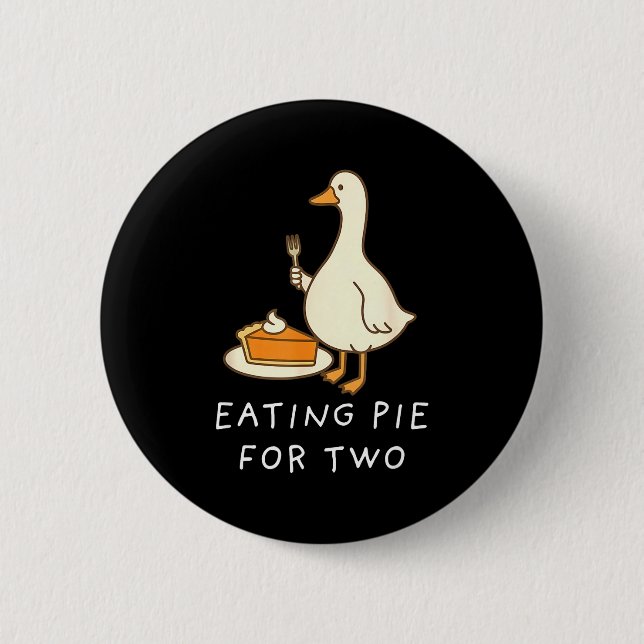 Funny Goose Thanksgiving Couples Pregnancy Announc 6 Cm Round Badge (Front)