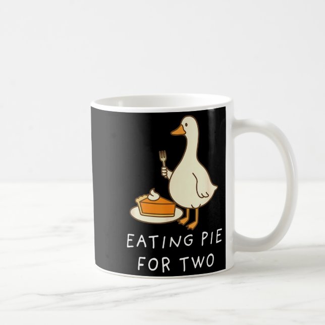 Funny Goose Thanksgiving Couples Pregnancy Announc Coffee Mug (Right)
