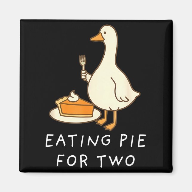 Funny Goose Thanksgiving Couples Pregnancy Announc Magnet (Front)