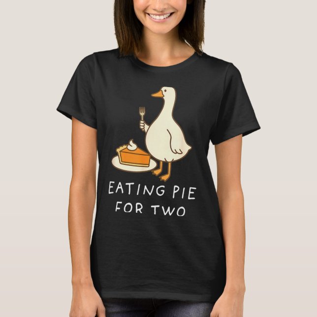 Funny Goose Thanksgiving Couples Pregnancy Announc T-Shirt (Front)
