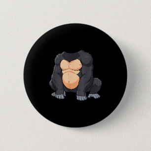 Funny Gorilla Body Costume Gorillas For Men Women  6 Cm Round Badge
