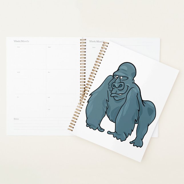 Funny Gorilla Cool Blue Ape Animal Design  Planner (Creator Uploaded)