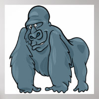 Funny Gorilla Cool Blue Ape Animal Design