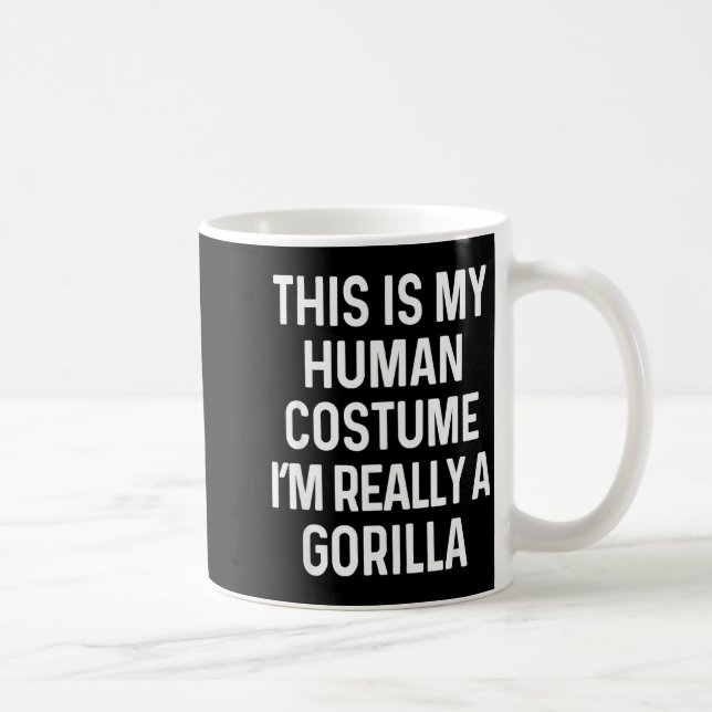 Funny Gorilla Costume Shirt Halloween Adults Kids  Coffee Mug (Right)