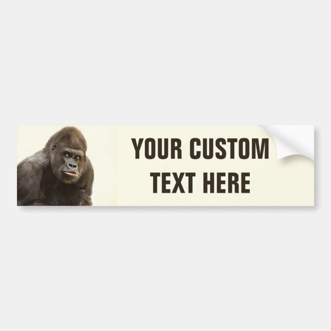 Funny Gorilla custom bumpersticker Bumper Sticker (Front)
