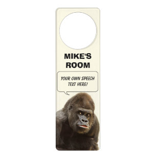 Funny Gorilla custom door hanger
