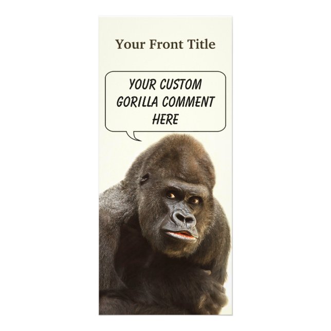 Funny Gorilla custom rack cards (Front)