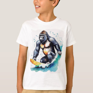 Funny gorilla surfing T-Shirt
