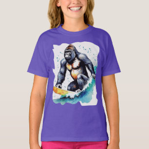 Funny gorilla surfing T-Shirt