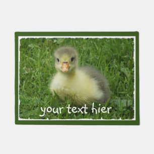 funny gosling and your text in white doormat