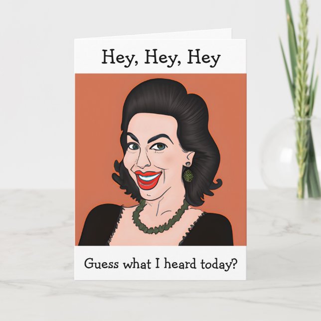 Funny Gossiping Friend | Keeping in Touch Card (Front)