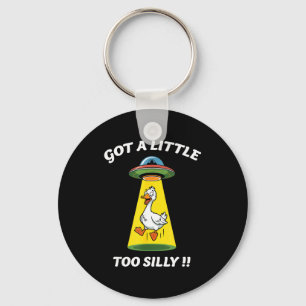 Funny got a little too silly goose abducted by key ring