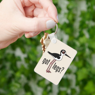 Funny Got Legs? Black-necked Stilt Birdorable Key Ring