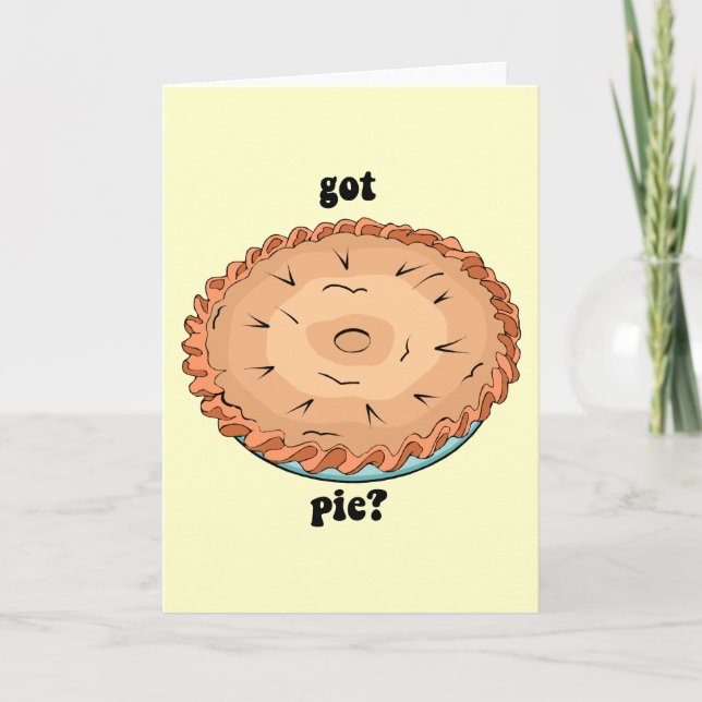 Funny got pie holiday card (Front)