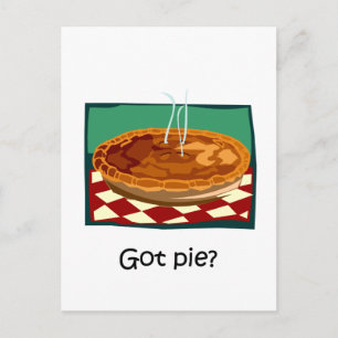 Funny got pie postcard