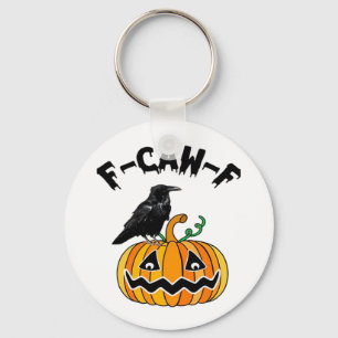 Funny Gothic Crow Humor F-Caw-F Essential Key Ring