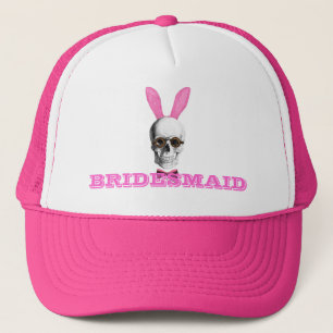 Funny gothic steampunk bunny bridesmaid trucker hat