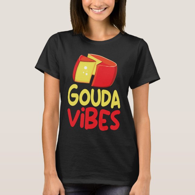 Funny Gouda Lover Cheesus More Cheese Brie Gouda V T-Shirt (Front)