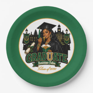 Funny Grad U Ate Black Woman Graduation Paper Plate