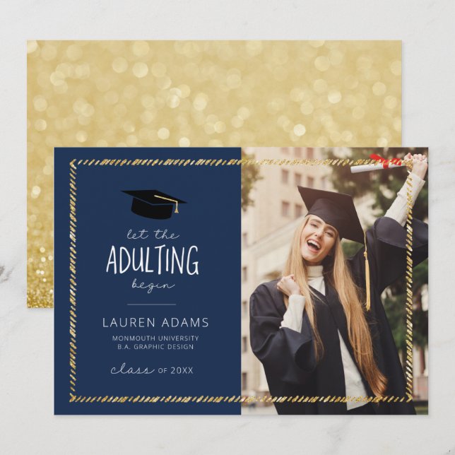Funny Graduation Announcement (Front/Back)