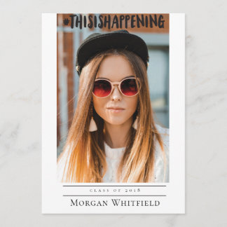 Funny Graduation Announcement Photo Card