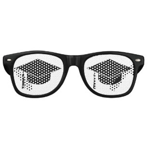 Funny Graduation Cap Mortarboard Retro Sunglasses