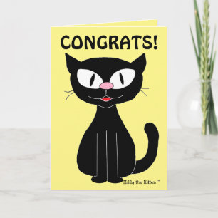 Funny Graduation Card Cartoon Cat