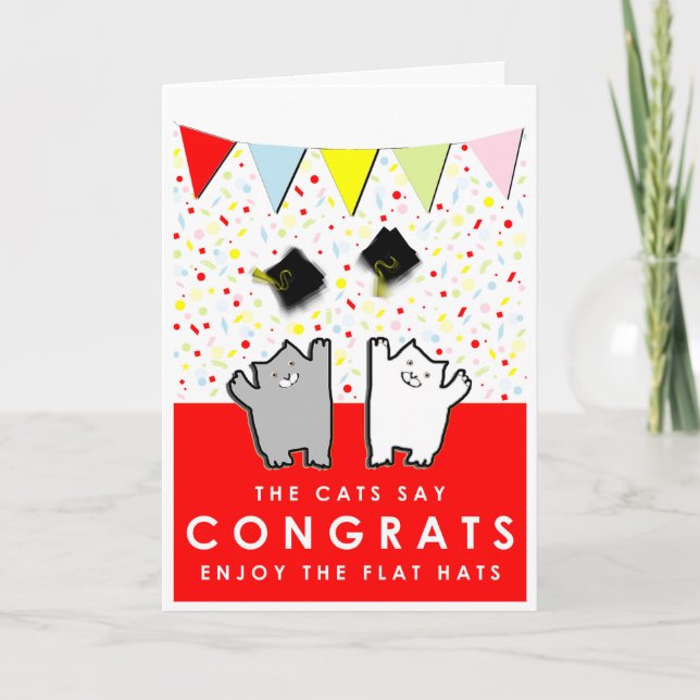 funny graduation cats card (Front)