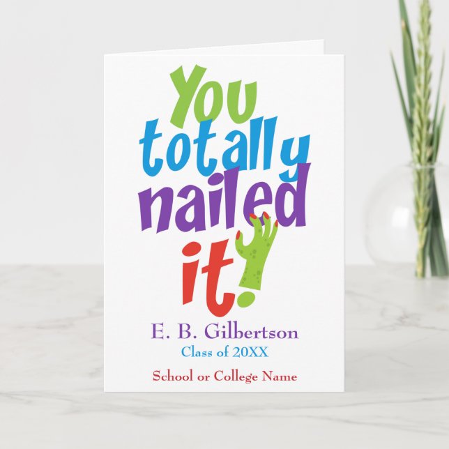 Funny Graduation Congratulations Card (Front)