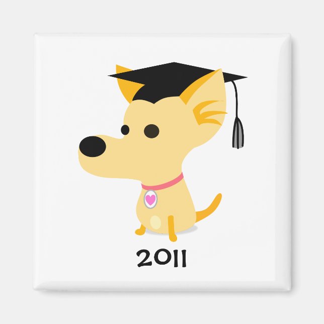 Funny Graduation Dog Magnet (Front)