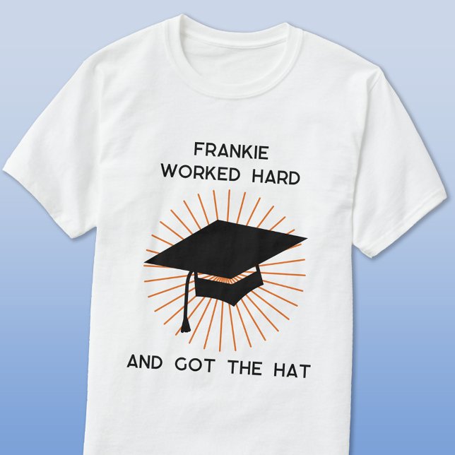Funny Graduation Personalised T-Shirt (Fun personalized name graduation t-shirt)