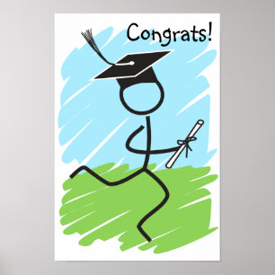 Funny Graduation Runner © - Cross Country, Track Poster