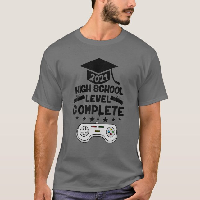 Funny Graduation Senior Gamer Class Of 2021 Gradua T-Shirt (Front)