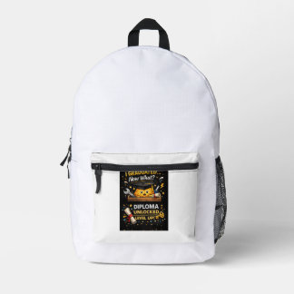 Funny Graduation Shirt – I Graduated Now What Printed Backpack