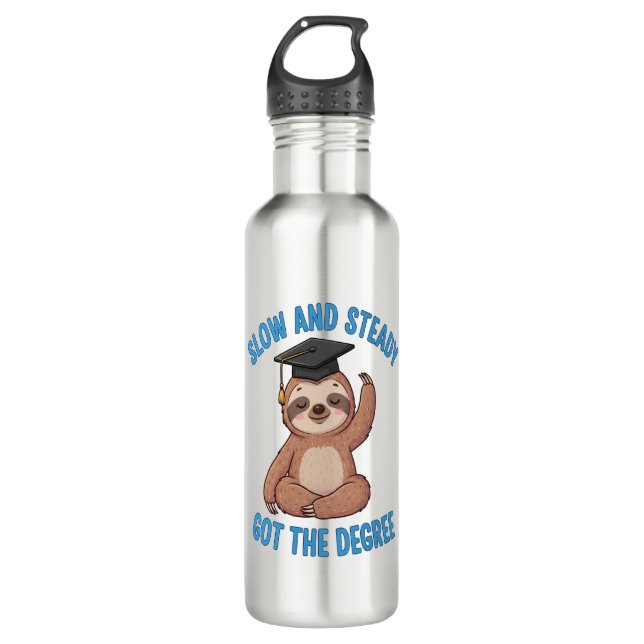 Funny Graduation Sloth 710 Ml Water Bottle (Front)