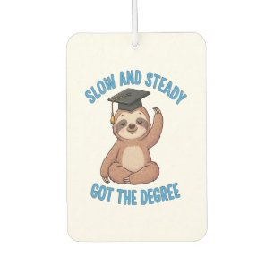 Funny Graduation Sloth Car Air Freshener