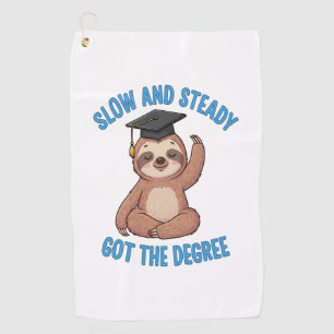 Funny Graduation Sloth Golf Towel