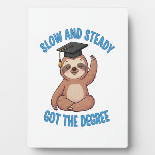 Funny Graduation Sloth Plaque