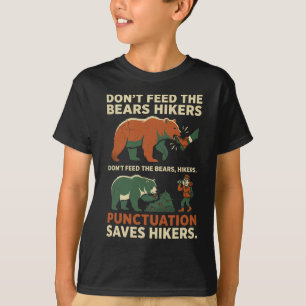 Funny Grammar Punctuation Saves Hikers English Tea T-Shirt