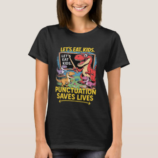 Funny Grammar Teacher Student School Dinosaur Letu T-Shirt