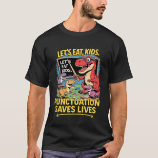 Funny Grammar Teacher Student School Dinosaur Letu T-Shirt