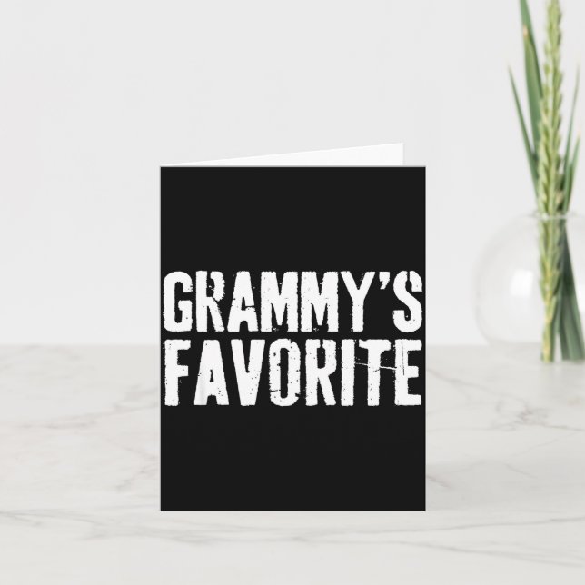 Funny Grammy’s Favorite Funny Grandparent Granhild Card (Front)