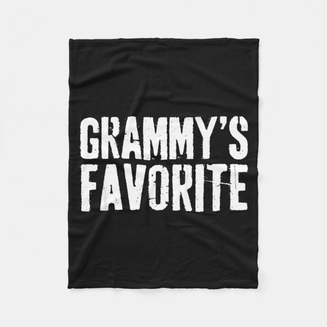 Funny Grammy’s Favorite Funny Grandparent Granhild Fleece Blanket (Front)