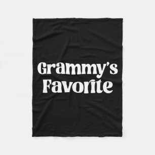 Funny Grammy’s Favorite Funny Grandparent Granhild Fleece Blanket