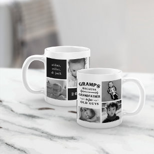 Funny Gramps Grandfather Photo Collage Coffee Mug